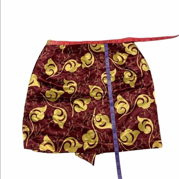 Versus by Giani Versace Vintage Satin Floral Skirt - Picture 9 of 12